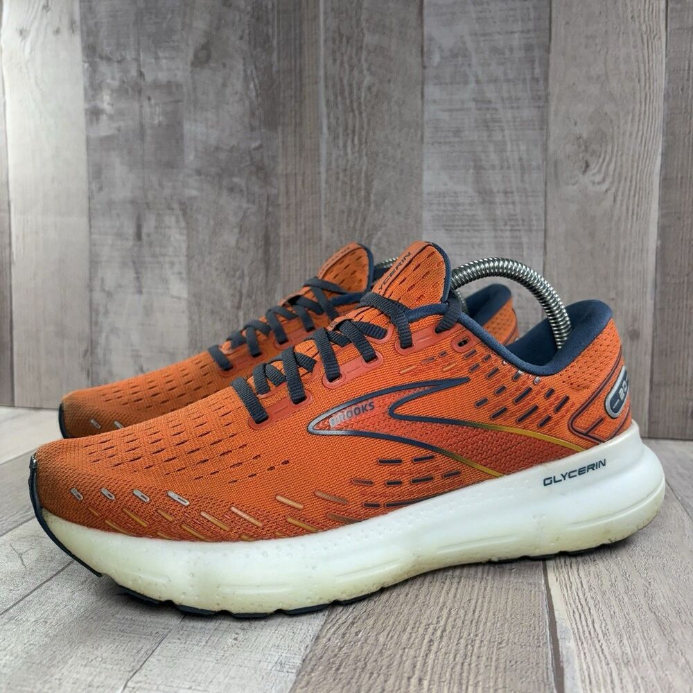 Brooks Glycerin 20 Men's Size 9 Running Shoes Athletic Sneakers Orange Titan